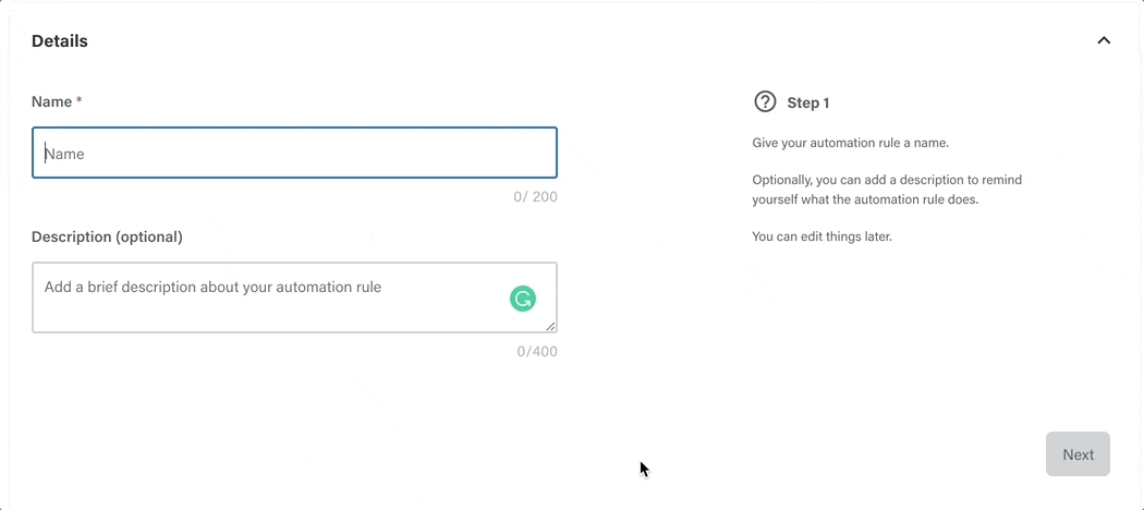 Adding the title to a custom automation rule in adzooma 